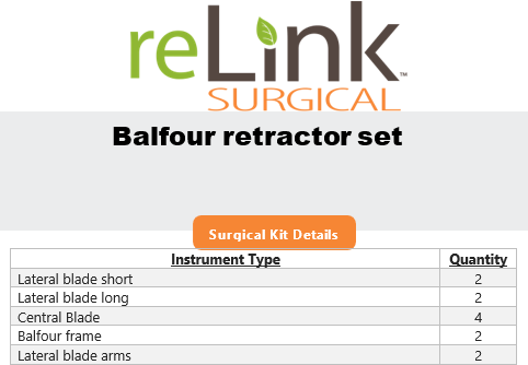 Balfour Retractor Set