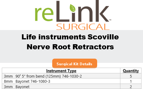 Life Instrument Co. Scoville Nerve Root Retractors