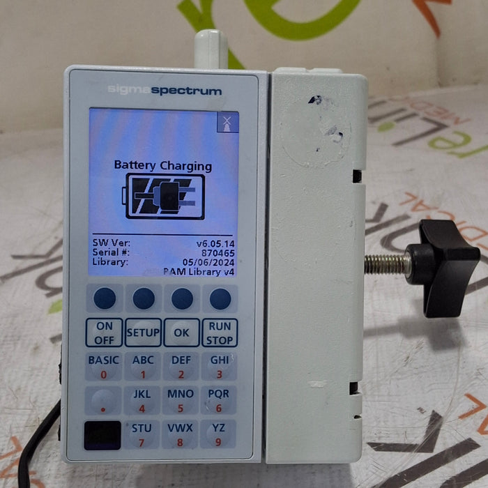 Baxter Sigma Spectrum 6.05.14 with B/G Battery Infusion Pump