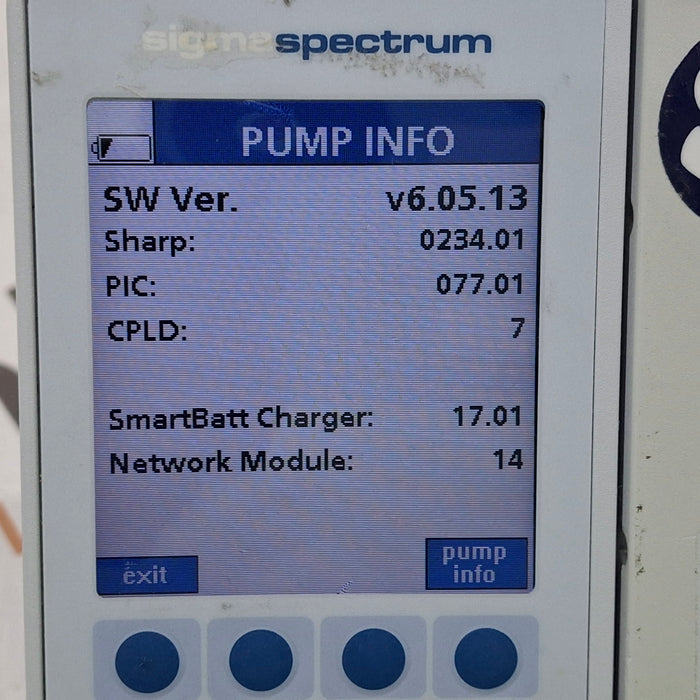 Baxter Sigma Spectrum 6.05.13 with B/G Battery Infusion Pump