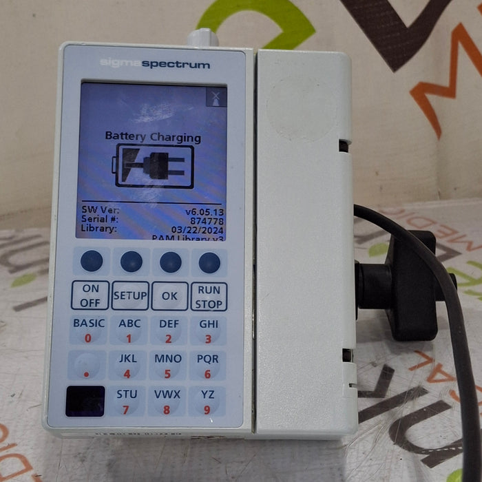 Baxter Sigma Spectrum 6.05.13 with B/G Battery Infusion Pump