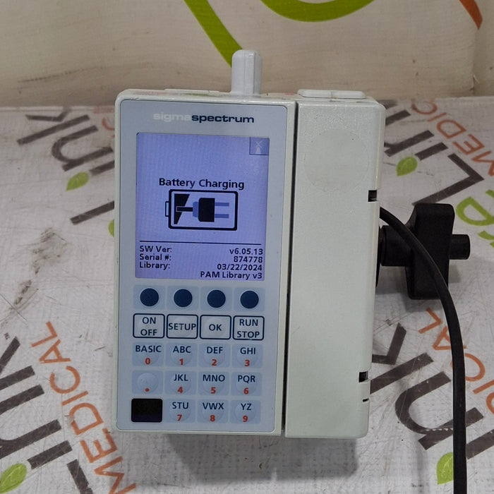 Baxter Sigma Spectrum 6.05.13 with B/G Battery Infusion Pump