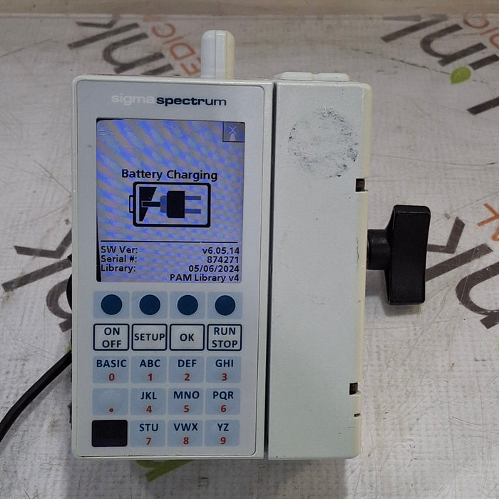 Baxter Sigma Spectrum 6.05.14 with B/G Battery Infusion Pump