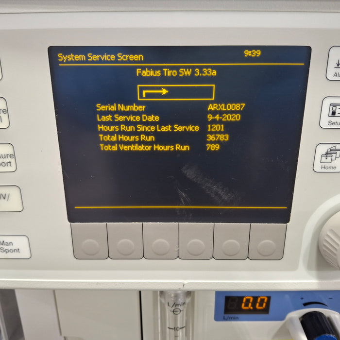 Draeger Medical Fabius Tiro Anesthesia Machine
