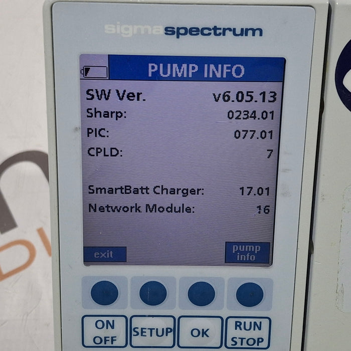 Baxter Sigma Spectrum 6.05.13 with B/G Battery Infusion Pump