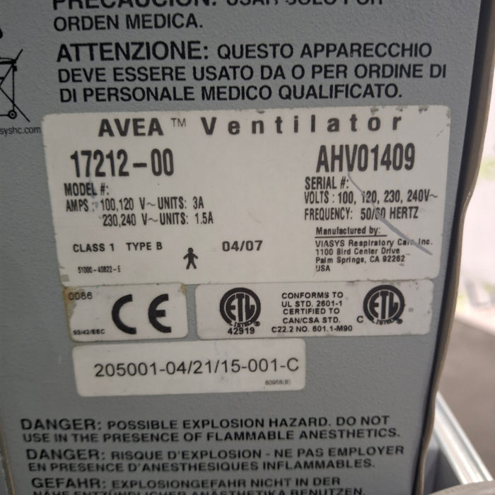 CareFusion Avea Ventilator