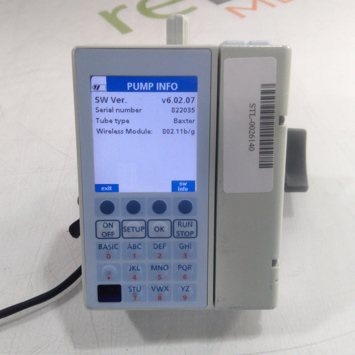 Baxter Sigma Spectrum 6.02.07 with B/G Battery Infusion Pump