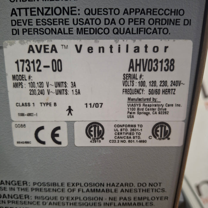 CareFusion Avea Ventilator