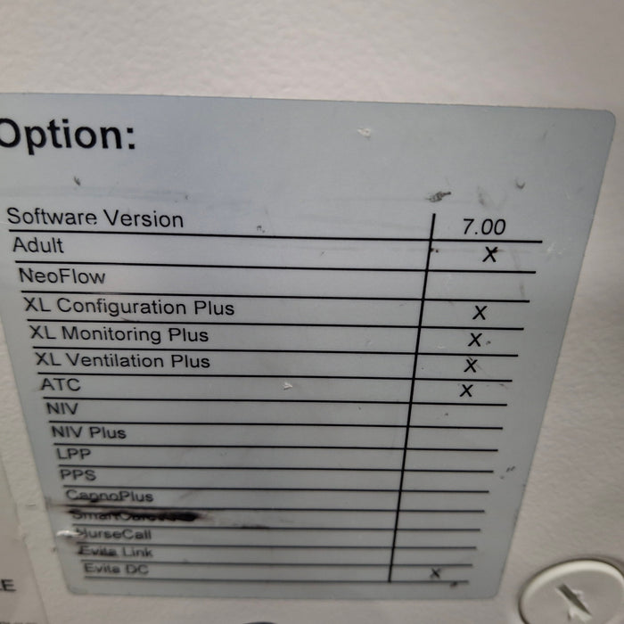 Draeger Medical Evita XL Ventilator