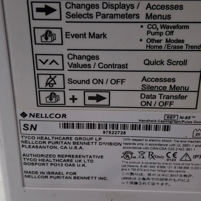 Nellcor N-85 Pulse Oximeter