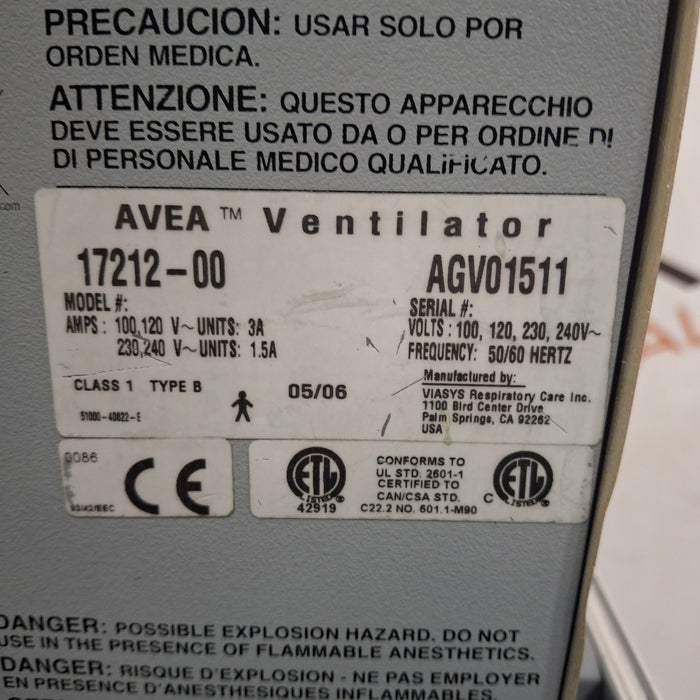 CareFusion Avea Ventilator