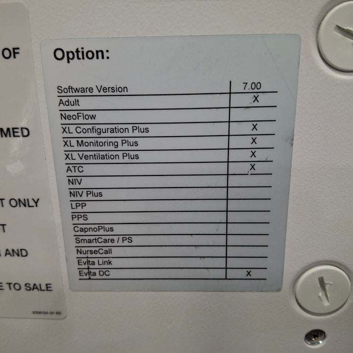 Draeger Medical Evita XL Ventilator