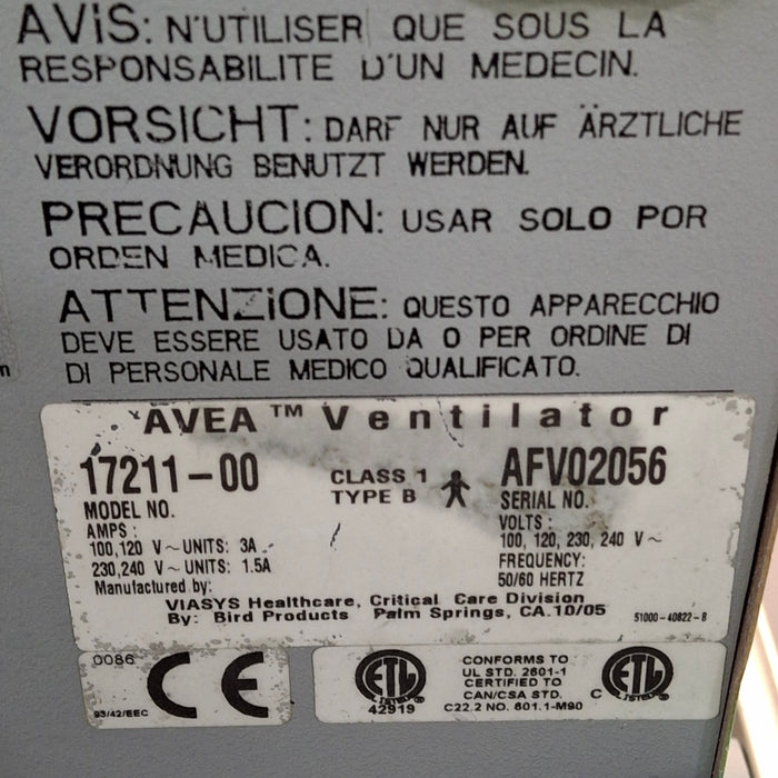 CareFusion Avea Ventilator