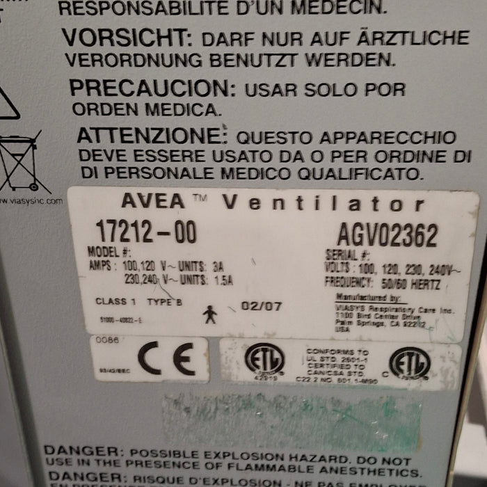 CareFusion Avea Ventilator