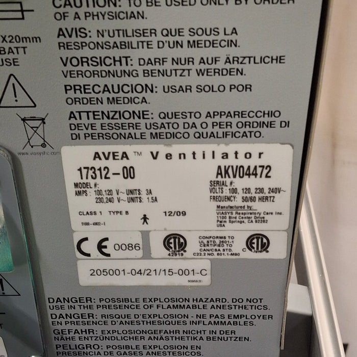 CareFusion Avea Ventilator