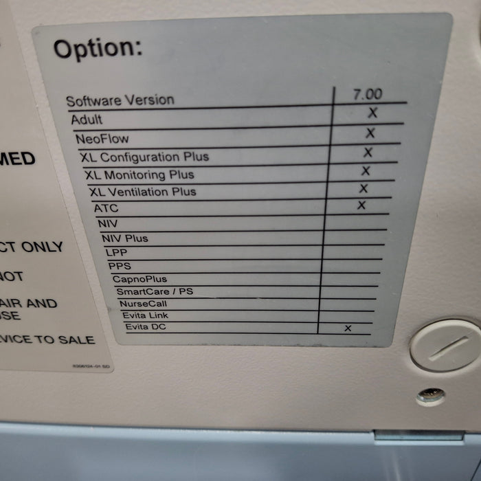 Draeger Medical Evita XL Ventilator