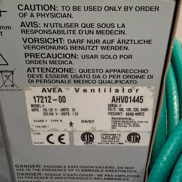 CareFusion Avea Ventilator
