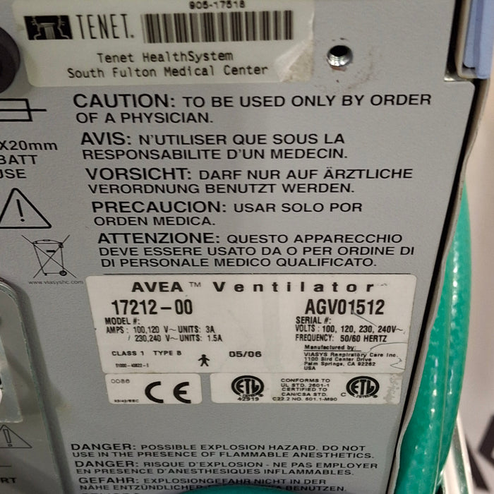 CareFusion CareFusion Avea Ventilator Respiratory reLink Medical