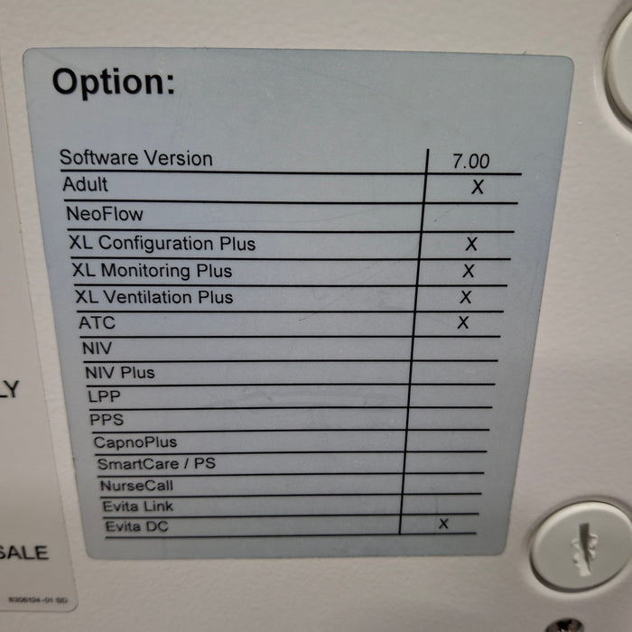 Draeger Medical Evita XL Ventilator