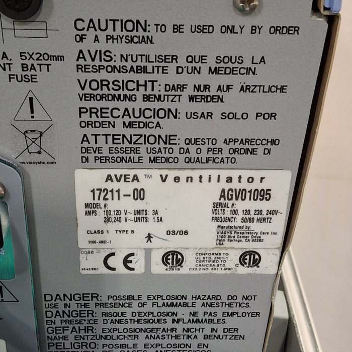 CareFusion CareFusion Avea Ventilator Respiratory reLink Medical