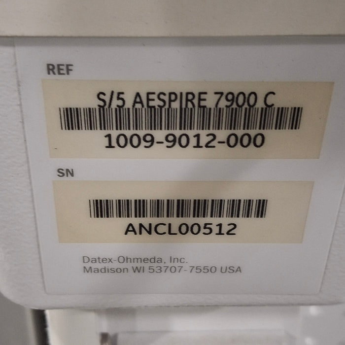 GE Healthcare Aespire S/5 7900 Anesthesia Unit