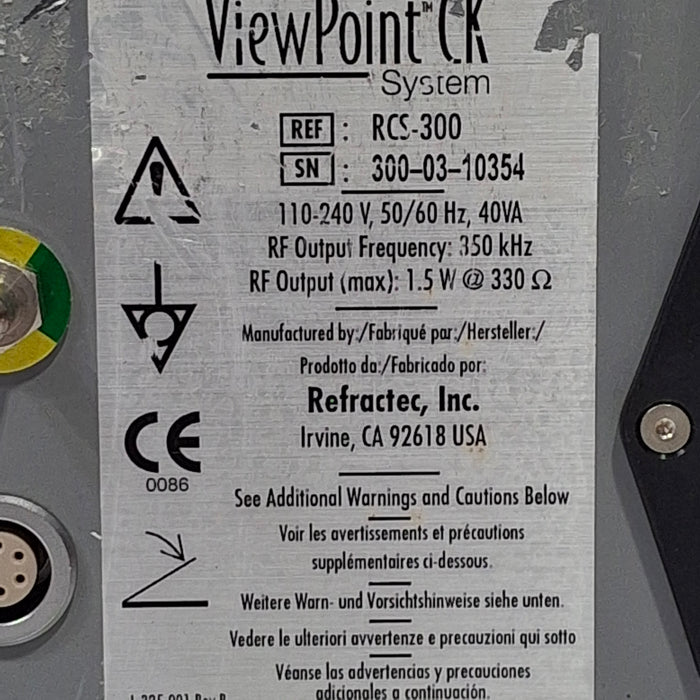 Refractec ViewPoint CK Conductive Keratoplasty System