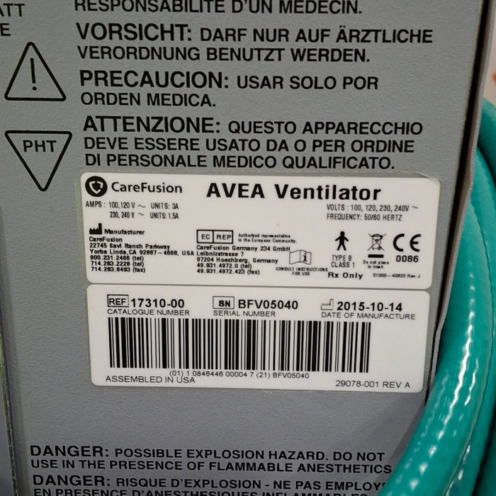 CareFusion CareFusion Avea Ventilator Respiratory reLink Medical