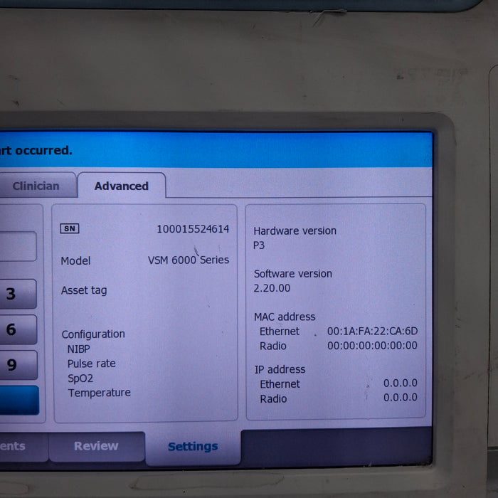 Welch Allyn Connex 6700 - Nellcor SpO2, SureTemp, Printer Vital Signs Monitor