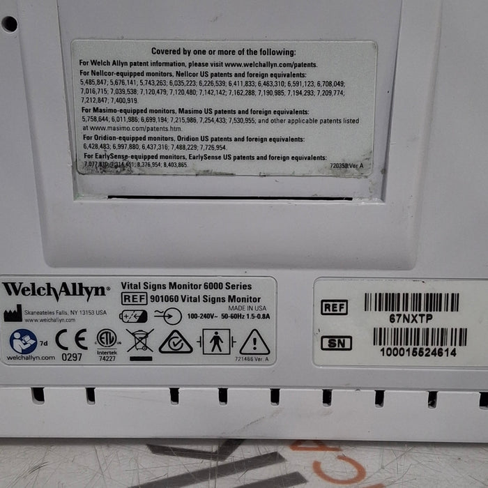 Welch Allyn Connex 6700 - Nellcor SpO2, SureTemp, Printer Vital Signs Monitor