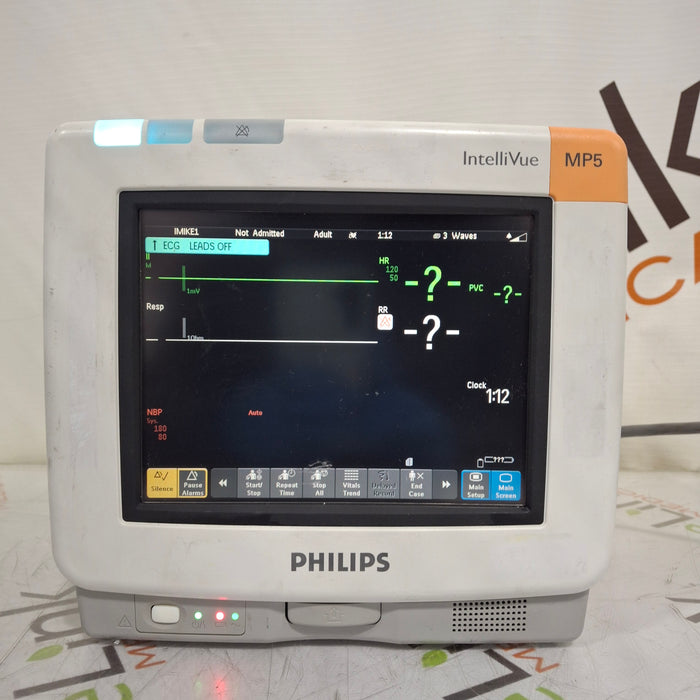 Philips Intellivue MP5 - ECG, Fast SpO2, NIBP, Press, Temp Patient Monitor