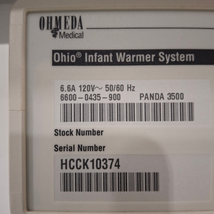 Ohmeda Medical Panda 3500 Infant Warmer