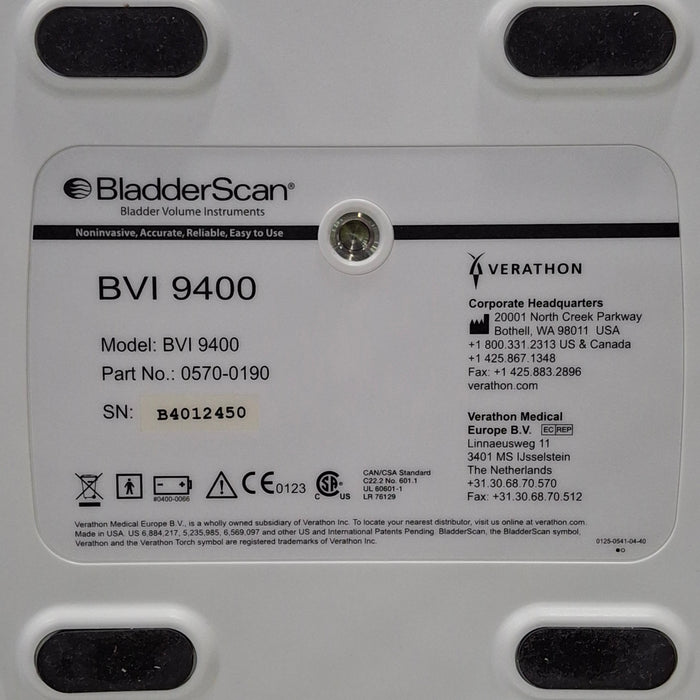 Verathon Medical, Inc BVI 9400 Bladderscan