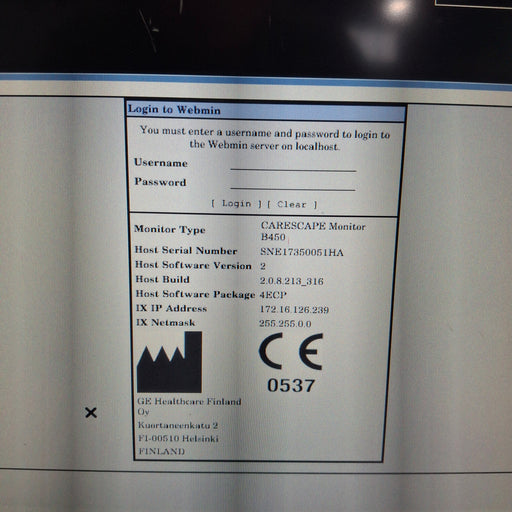 GE Healthcare GE Healthcare Carescape B450 Emergency Care Patient Monitor Patient Monitors reLink Medical