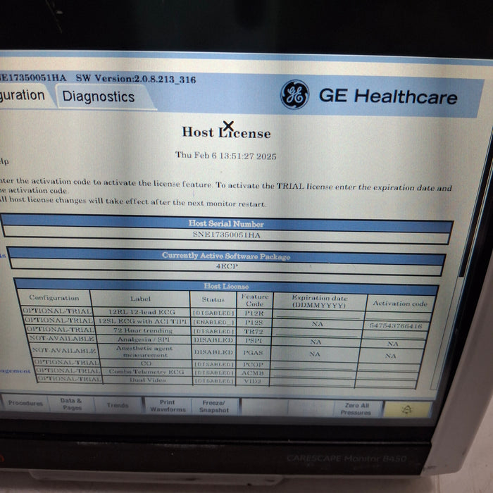 GE Healthcare GE Healthcare Carescape B450 Emergency Care Patient Monitor Patient Monitors reLink Medical