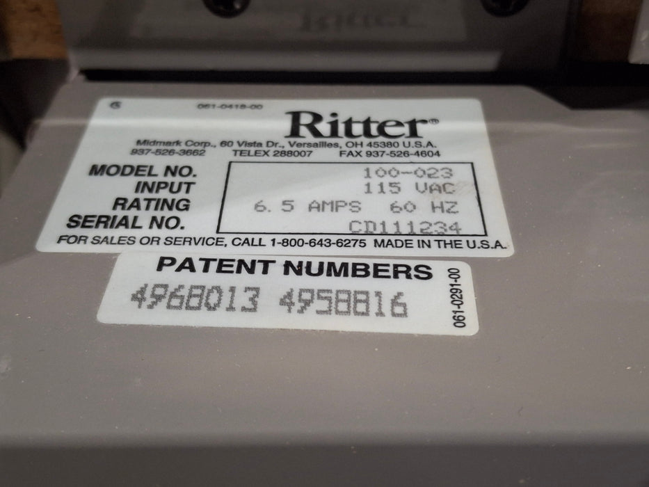 Ritter 100 Exam Table