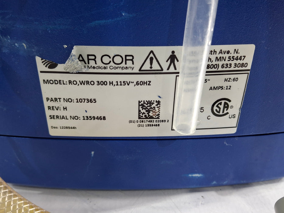 Mar Cor Purification RO, WRO 300H, 115V Rover, Dialysis Water Transport System