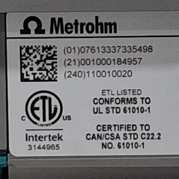 Metrohm Metrohm OMNIS Titration Unit Research Lab reLink Medical