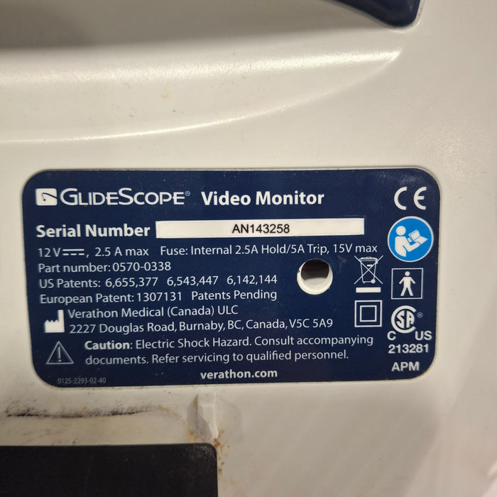 Verathon Medical, Inc Glidescope Video Laryngoscope