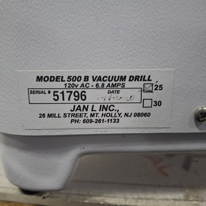 Jan L Inc., Jan L Inc., Model 500 B Vacuum Drill Surgical Power Instruments reLink Medical