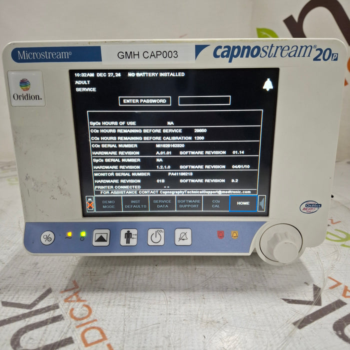 Oridion Capnostream 20P Capnography Monitor