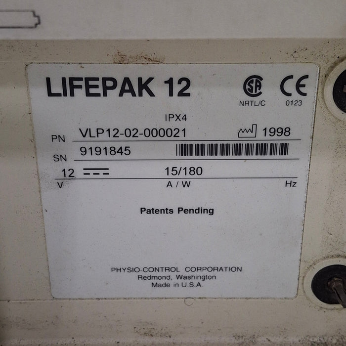 Physio-Control LifePak 12 3-Lead Defibrillator