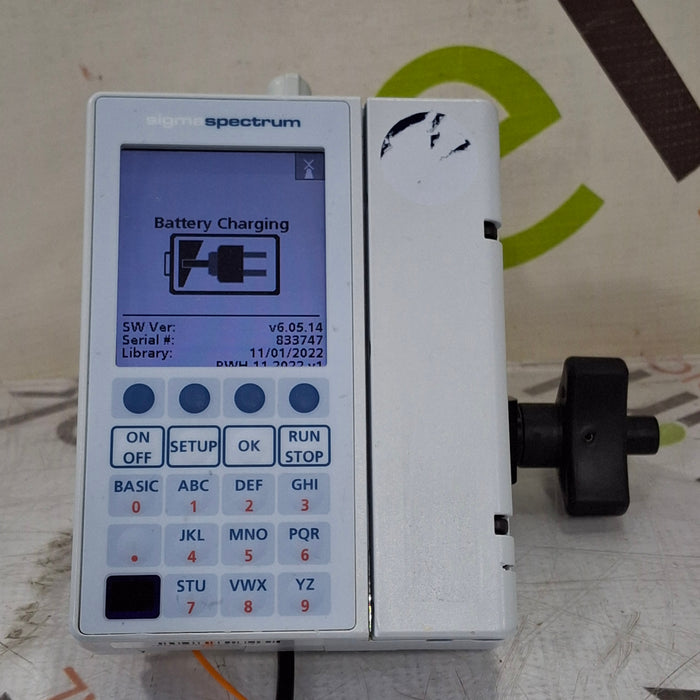 Baxter Sigma Spectrum 6.05.14 with B/G Battery Infusion Pump