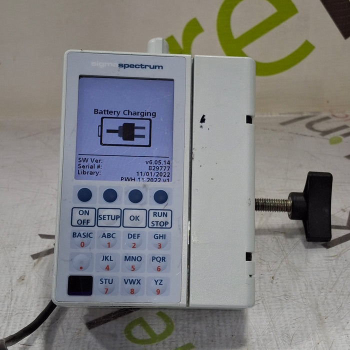 Baxter Sigma Spectrum 6.05.14 with B/G Battery Infusion Pump