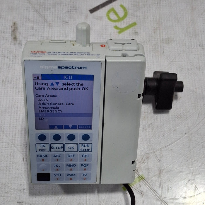 Baxter Sigma Spectrum 6.05.14 with B/G Battery Infusion Pump