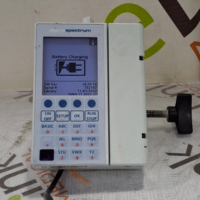 Baxter Sigma Spectrum 6.05.14 with B/G Battery Infusion Pump