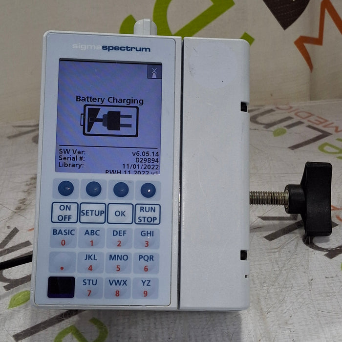 Baxter Sigma Spectrum 6.05.14 with B/G Battery Infusion Pump