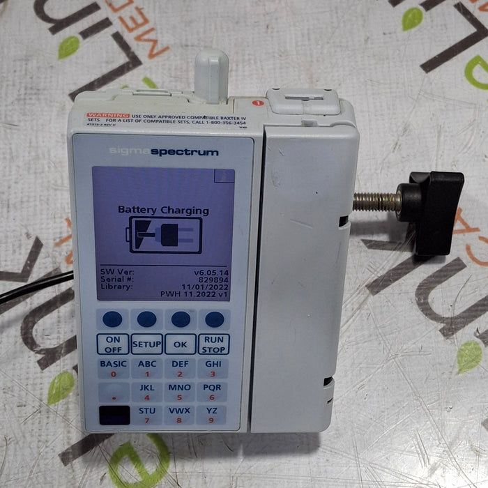 Baxter Sigma Spectrum 6.05.14 with B/G Battery Infusion Pump