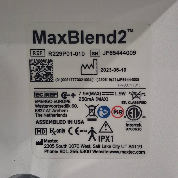 Maxtec, Inc. MAXBlend 2 Low Flow Air/Oxygen Blender