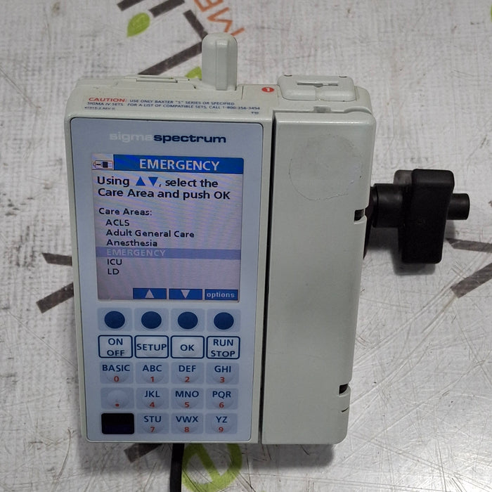 Baxter Sigma Spectrum 6.05.14 with B/G Battery Infusion Pump