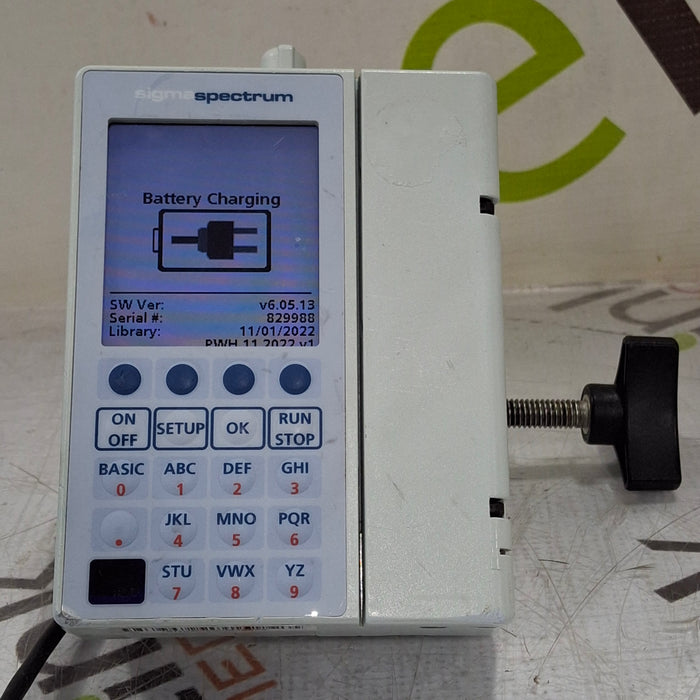 Baxter Sigma Spectrum 6.05.13 with B/G Battery Infusion Pump